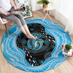 Australia Mother's Day Round Carpet Best Mum Ever Blue Version