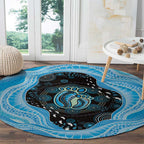 Australia Mother's Day Round Carpet Best Mum Ever Blue Version