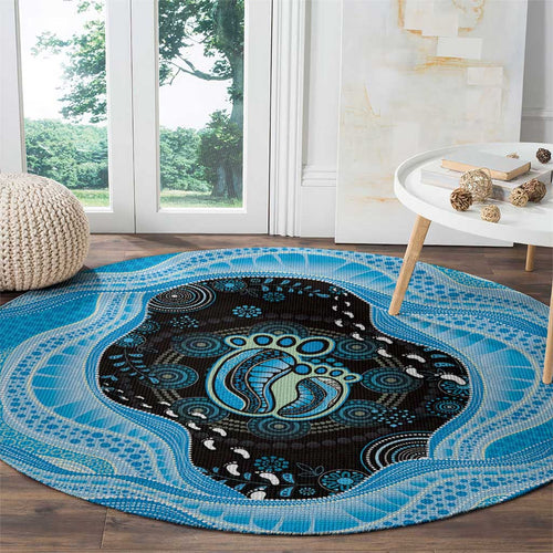 Australia Mother's Day Round Carpet Best Mum Ever Blue Version
