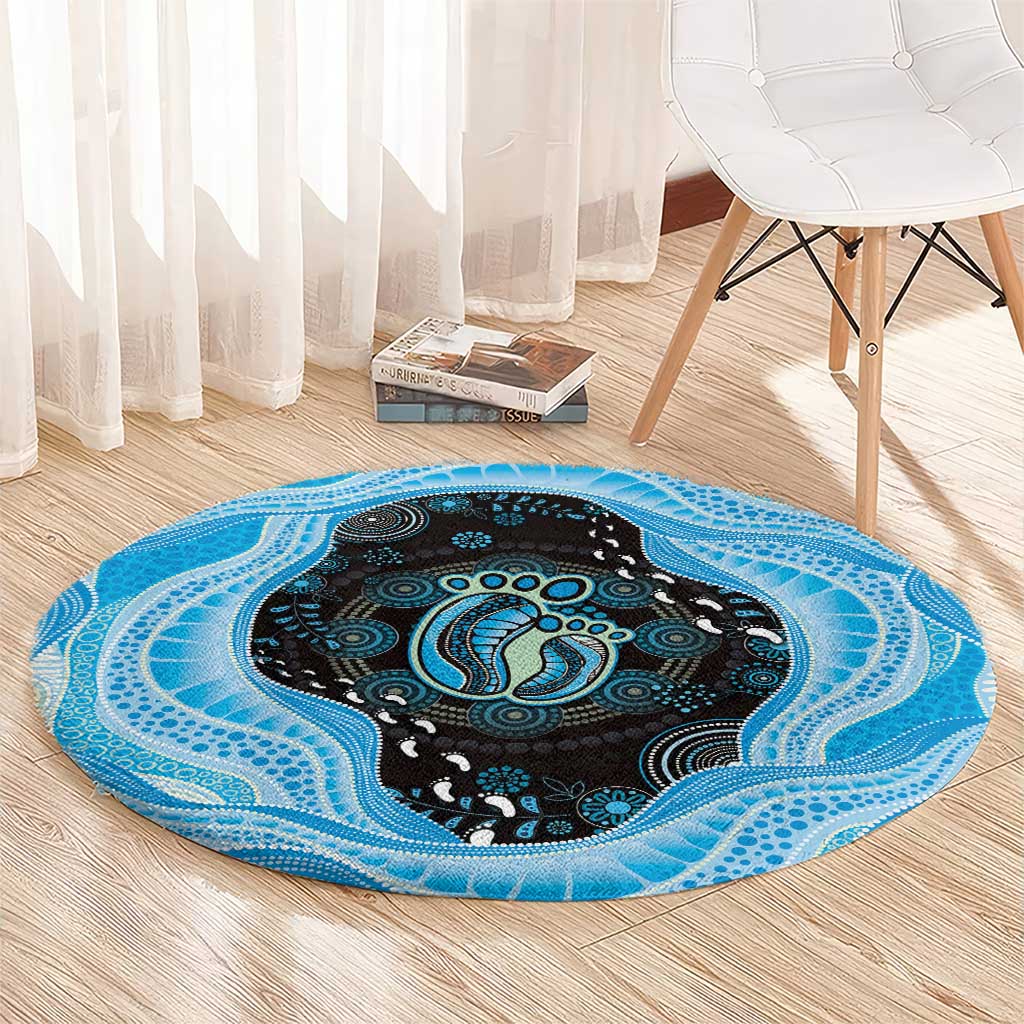 Australia Mother's Day Round Carpet Best Mum Ever Blue Version