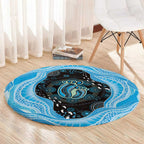 Australia Mother's Day Round Carpet Best Mum Ever Blue Version