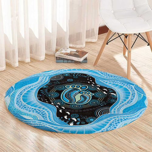 Australia Mother's Day Round Carpet Best Mum Ever Blue Version