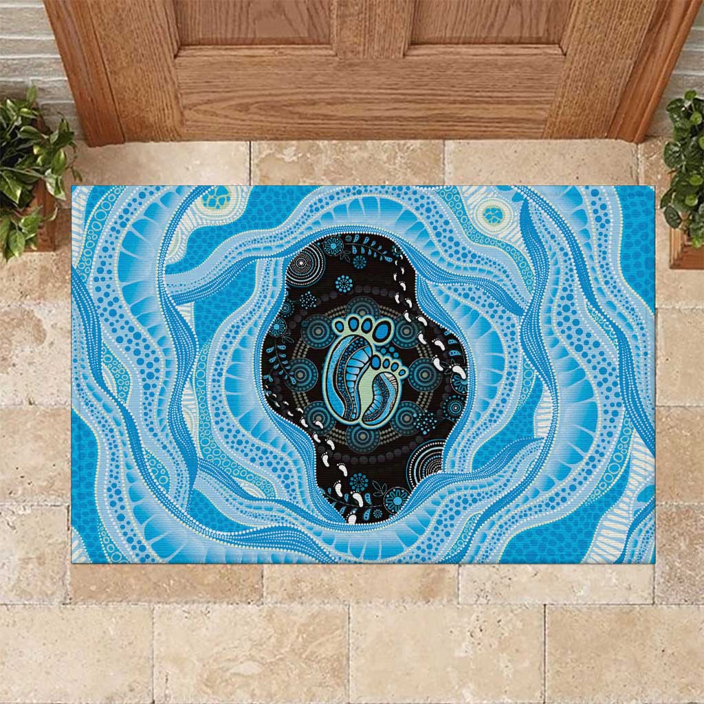 Australia Mother's Day Rubber Doormat Best Mum Ever Blue Version