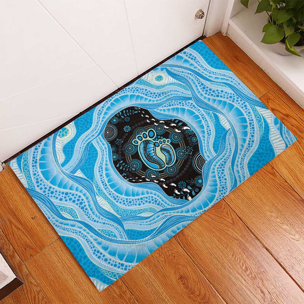 Australia Mother's Day Rubber Doormat Best Mum Ever Blue Version