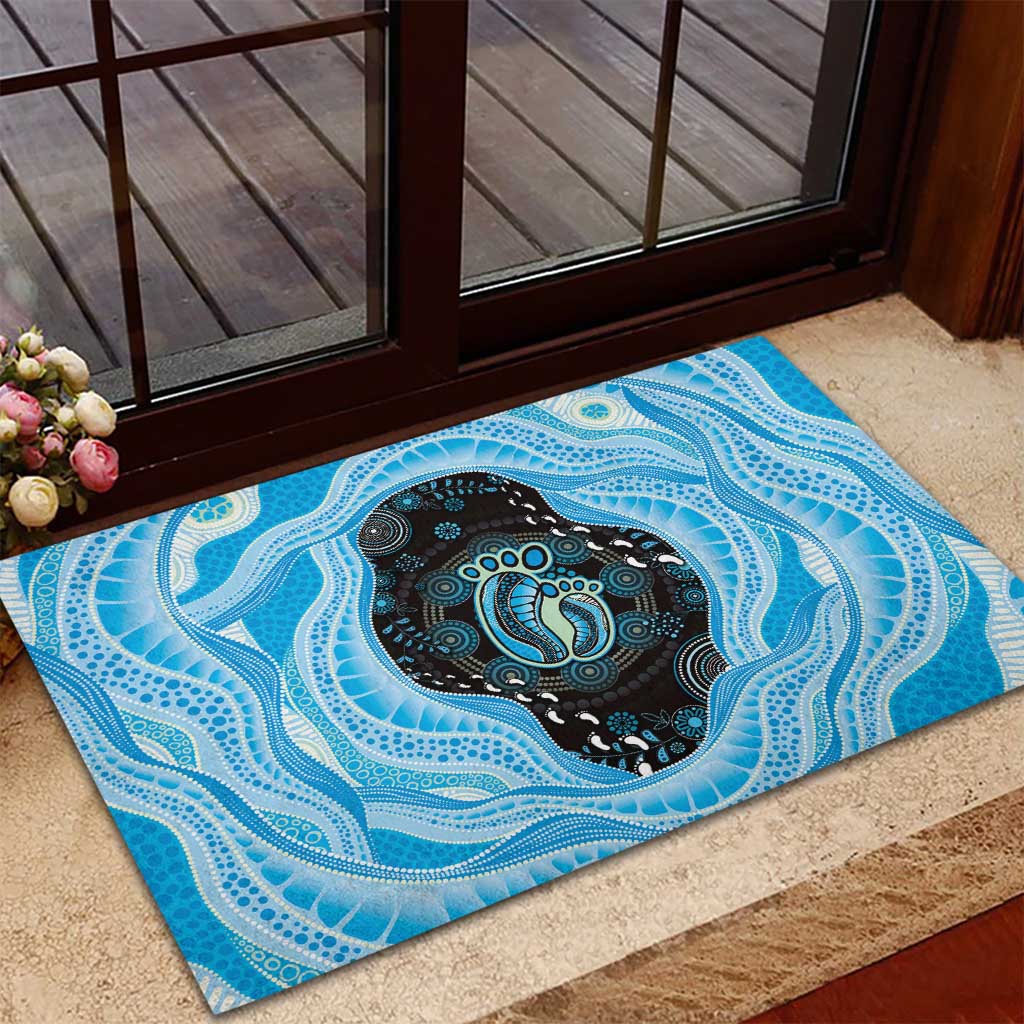 Australia Mother's Day Rubber Doormat Best Mum Ever Blue Version