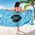 Australia Mother's Day Sarong Best Mum Ever Blue Version