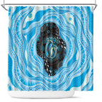 Australia Mother's Day Shower Curtain Best Mum Ever Blue Version
