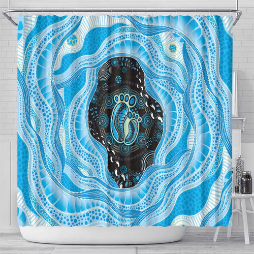 Australia Mother's Day Shower Curtain Best Mum Ever Blue Version