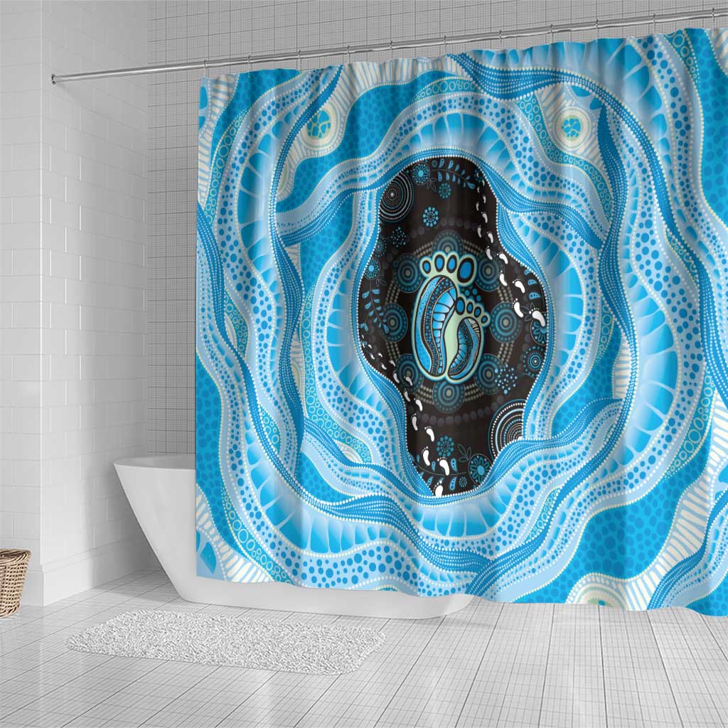Australia Mother's Day Shower Curtain Best Mum Ever Blue Version