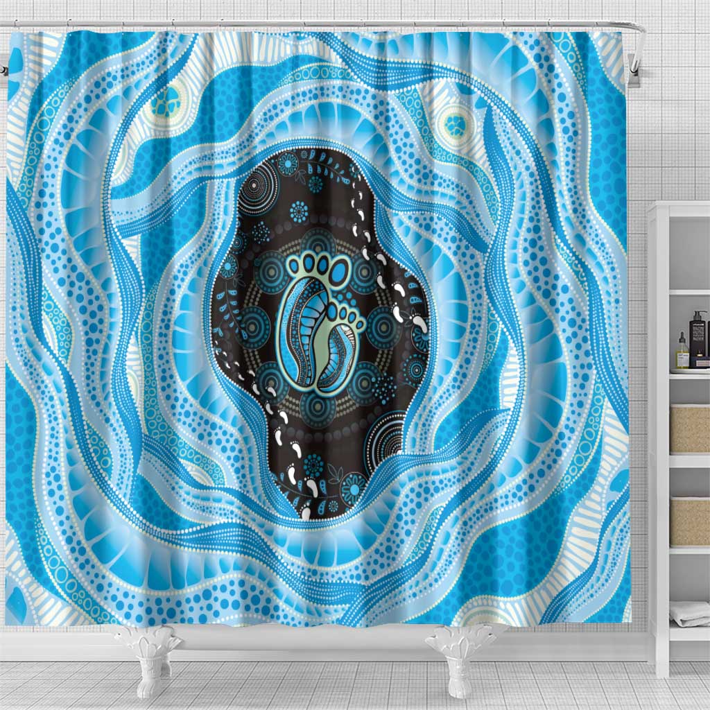 Australia Mother's Day Shower Curtain Best Mum Ever Blue Version
