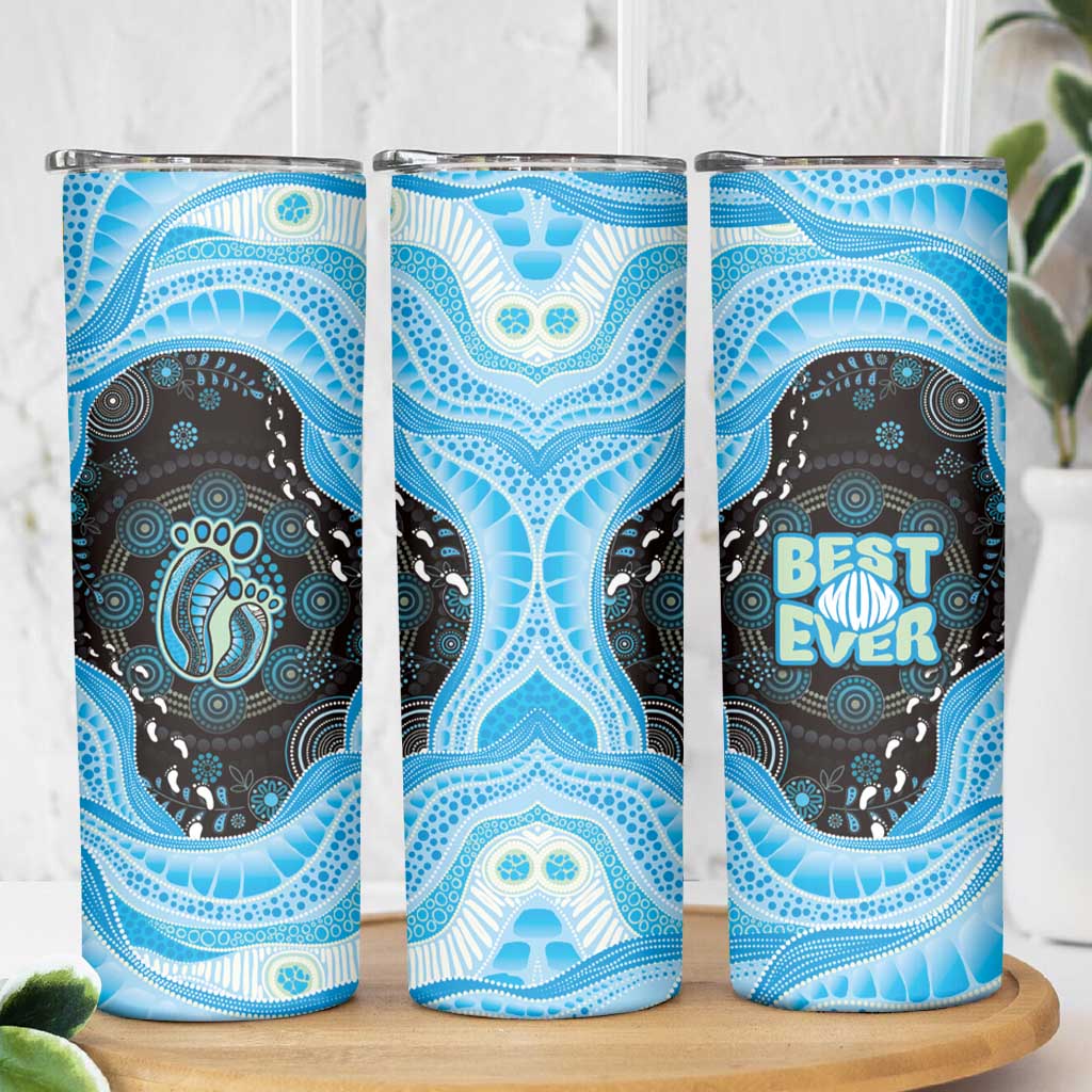 Australia Mother's Day Skinny Tumbler Best Mum Ever Blue Version
