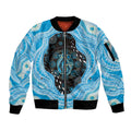 Australia Mother's Day Sleeve Zip Bomber Jacket Best Mum Ever Blue Version