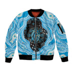 Australia Mother's Day Sleeve Zip Bomber Jacket Best Mum Ever Blue Version