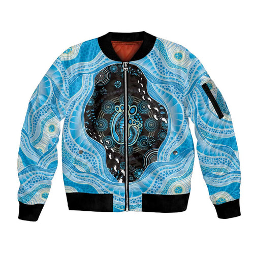 Australia Mother's Day Sleeve Zip Bomber Jacket Best Mum Ever Blue Version