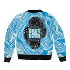Australia Mother's Day Sleeve Zip Bomber Jacket Best Mum Ever Blue Version
