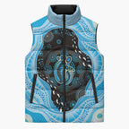 Australia Mother's Day Sleeveless Puffer Jacket Best Mum Ever Blue Version