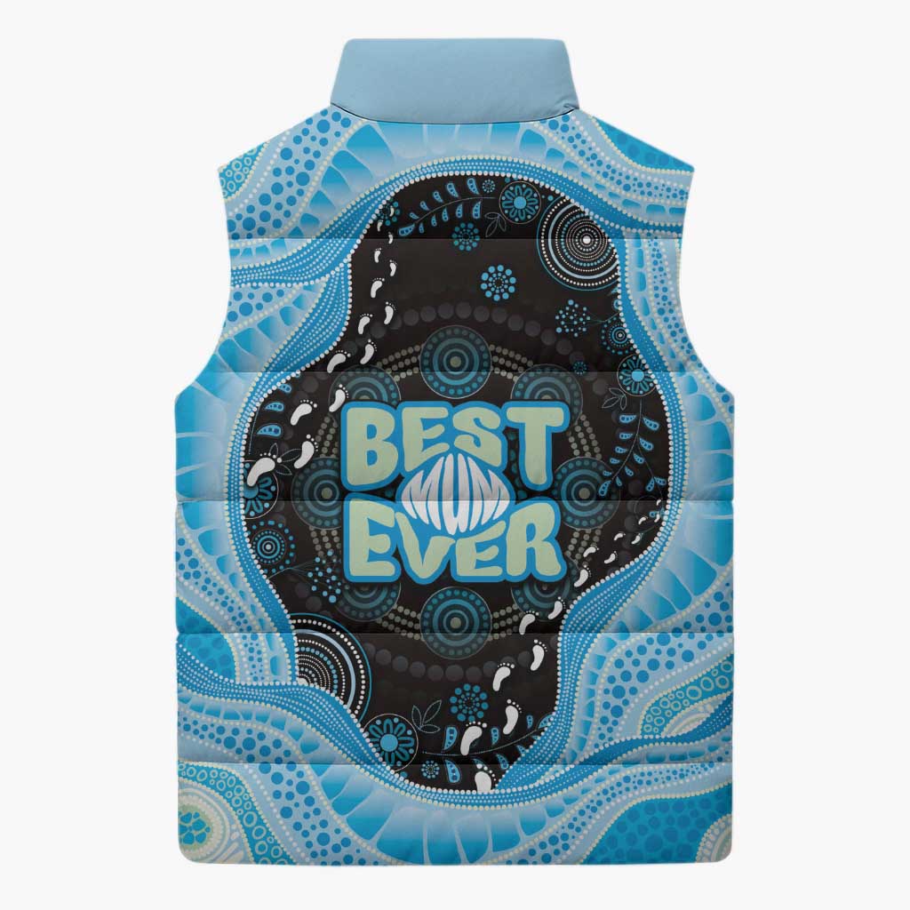 Australia Mother's Day Sleeveless Puffer Jacket Best Mum Ever Blue Version
