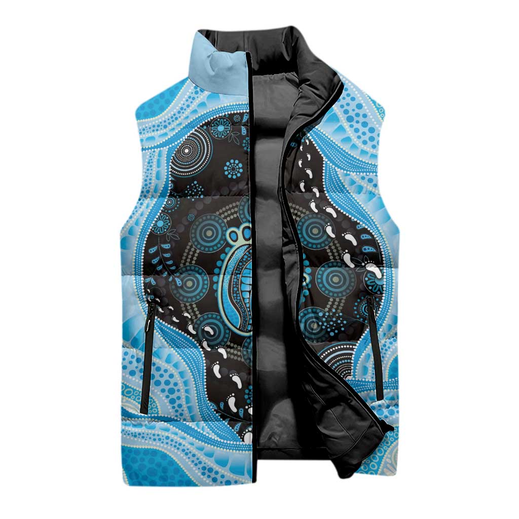 Australia Mother's Day Sleeveless Puffer Jacket Best Mum Ever Blue Version