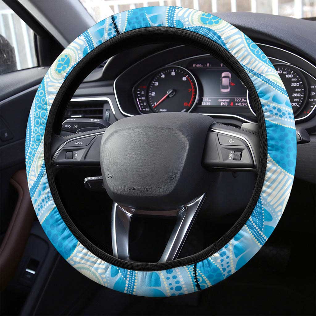 Australia Mother's Day Steering Wheel Cover Best Mum Ever Blue Version