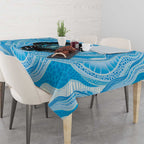 Australia Mother's Day Tablecloth Best Mum Ever Blue Version