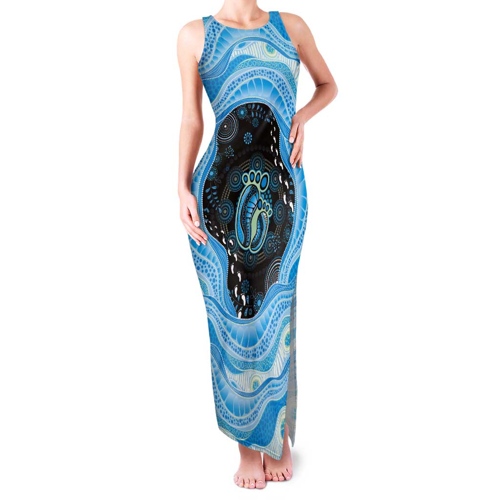 Australia Mother's Day Tank Maxi Dress Best Mum Ever Blue Version