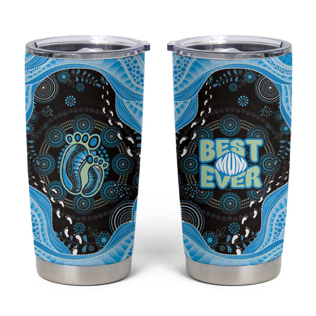 Australia Mother's Day Tumbler Cup Best Mum Ever Blue Version