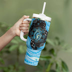 Australia Mother's Day Tumbler With Handle Best Mum Ever Blue Version
