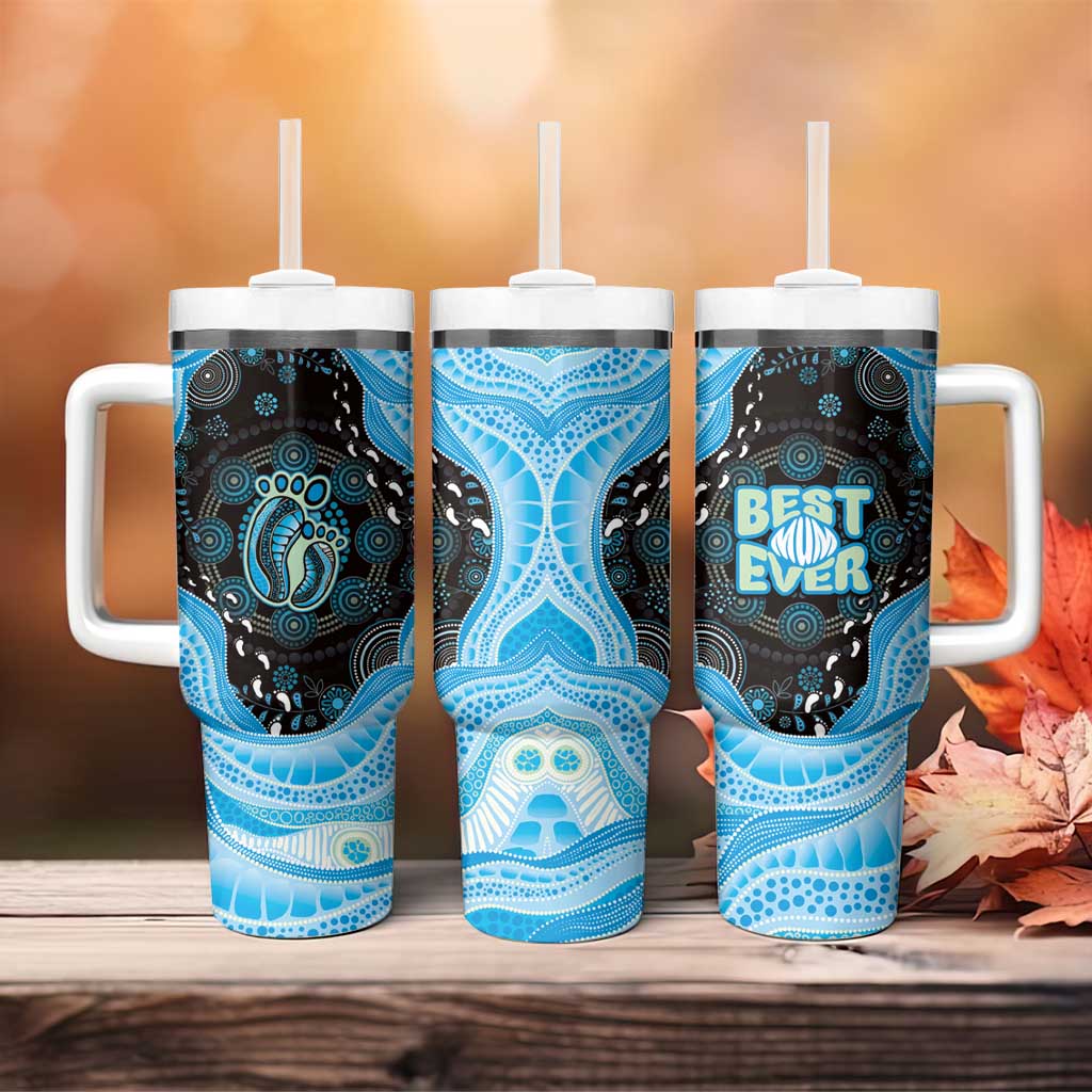 Australia Mother's Day Tumbler With Handle Best Mum Ever Blue Version