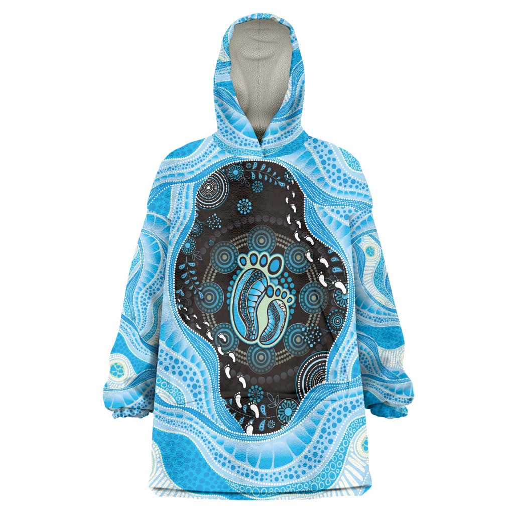 Australia Mother's Day Wearable Blanket Hoodie Best Mum Ever Blue Version