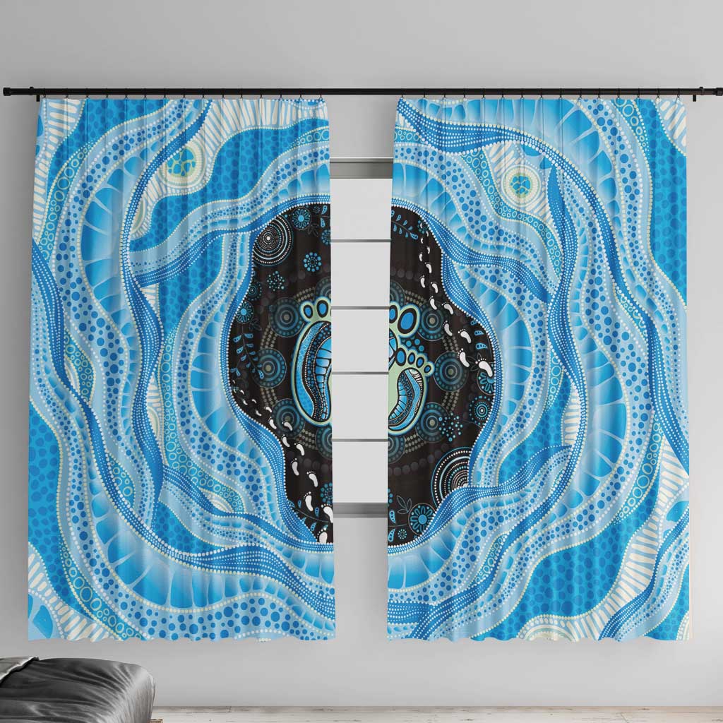 Australia Mother's Day Window Curtain Best Mum Ever Blue Version