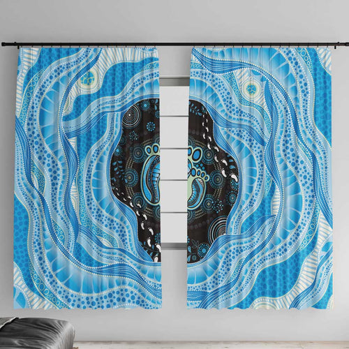 Australia Mother's Day Window Curtain Best Mum Ever Blue Version