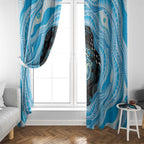 Australia Mother's Day Window Curtain Best Mum Ever Blue Version