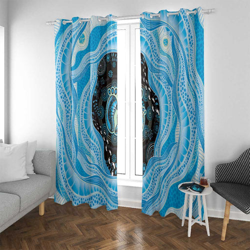 Australia Mother's Day Window Curtain Best Mum Ever Blue Version