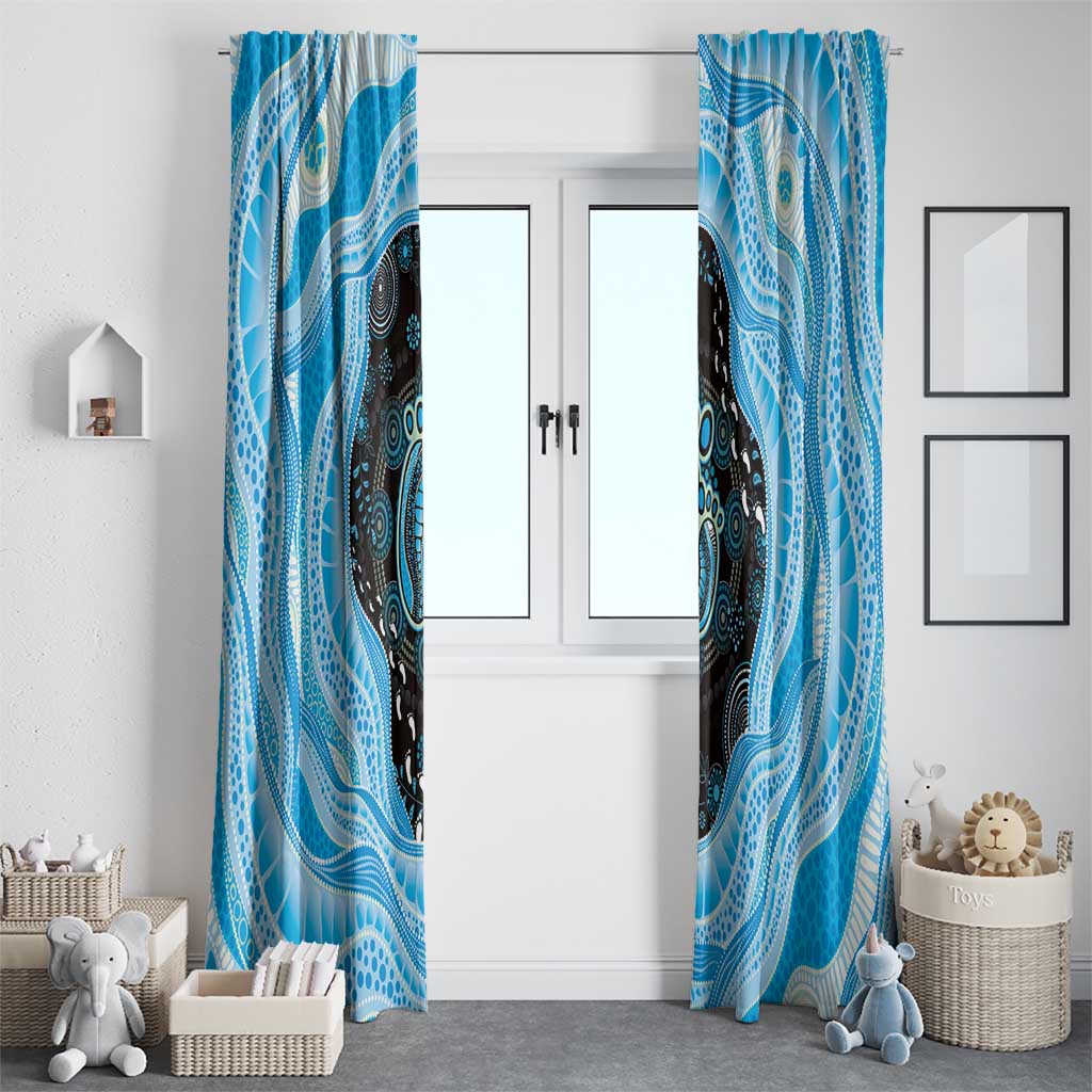 Australia Mother's Day Window Curtain Best Mum Ever Blue Version