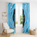Australia Mother's Day Window Curtain Best Mum Ever Blue Version