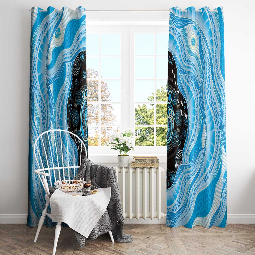 Australia Mother's Day Window Curtain Best Mum Ever Blue Version