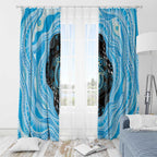 Australia Mother's Day Window Curtain Best Mum Ever Blue Version