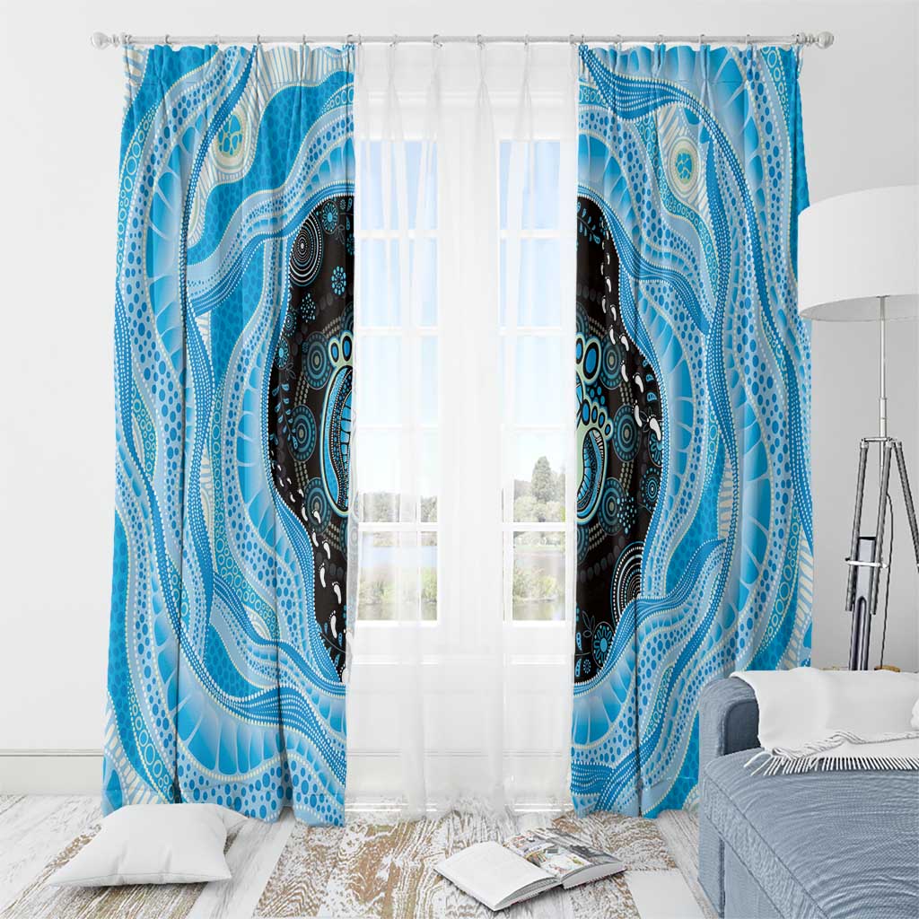 Australia Mother's Day Window Curtain Best Mum Ever Blue Version