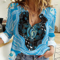 Australia Mother's Day Women Casual Shirt Best Mum Ever Blue Version