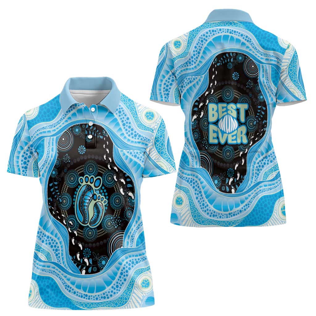 Australia Mother's Day Women Polo Shirt Best Mum Ever Blue Version