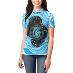 Australia Mother's Day Women Polo Shirt Best Mum Ever Blue Version