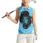 Australia Mother's Day Women Sleeveless Polo Shirt Best Mum Ever Blue Version