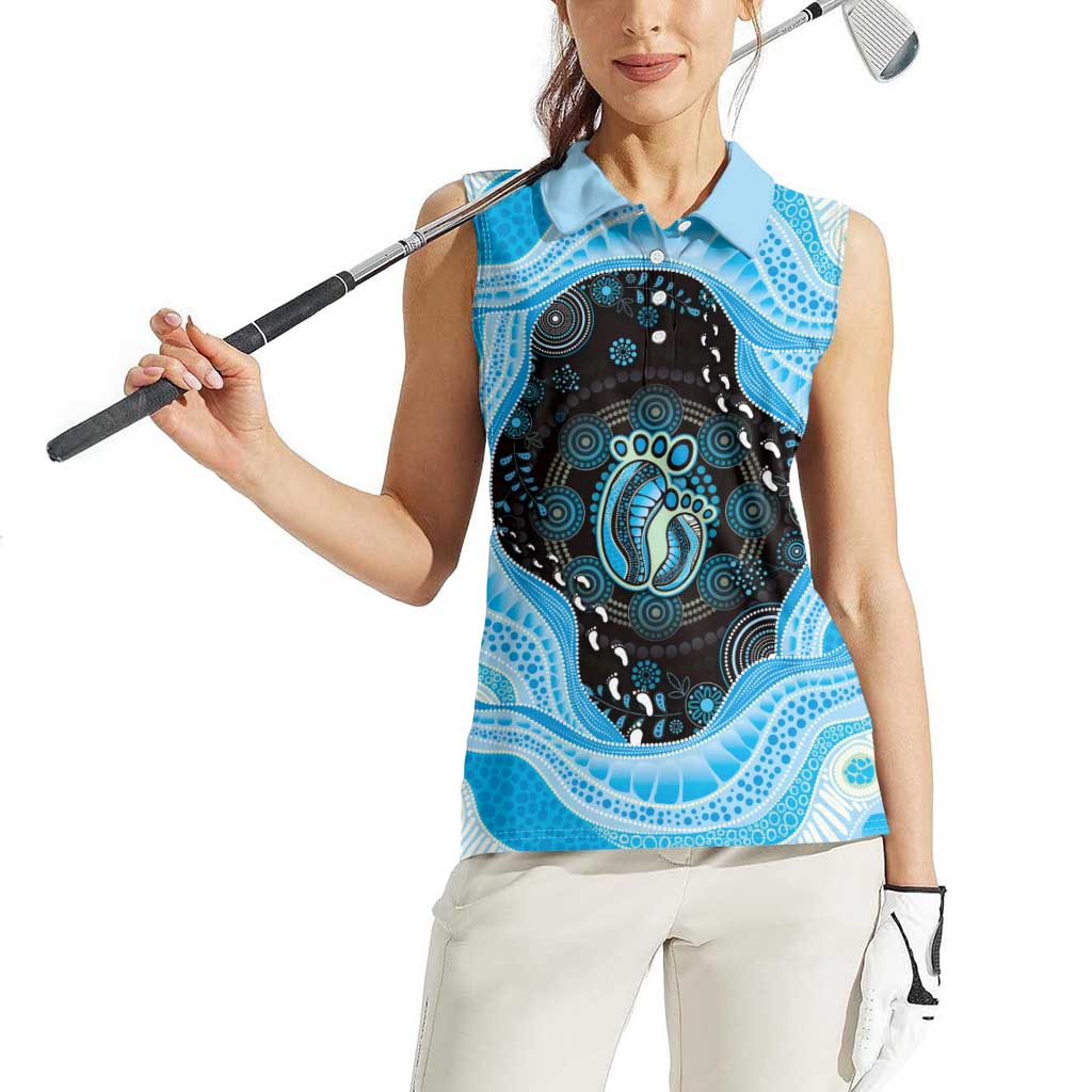 Australia Mother's Day Women Sleeveless Polo Shirt Best Mum Ever Blue Version