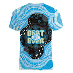 Australia Mother's Day Women V-Neck T-Shirt Best Mum Ever Blue Version