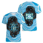 Australia Mother's Day Women V-Neck T-Shirt Best Mum Ever Blue Version