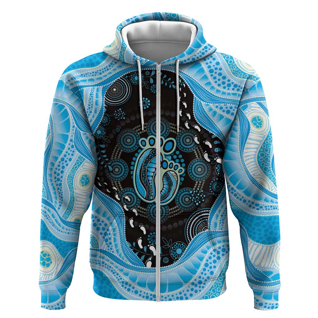 Australia Mother's Day Zip Hoodie Best Mum Ever Blue Version