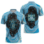 Australia Mother's Day Zipper Polo Shirt Best Mum Ever Blue Version