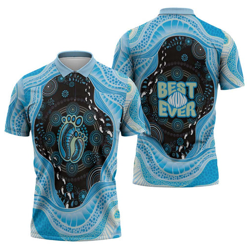 Australia Mother's Day Zipper Polo Shirt Best Mum Ever Blue Version