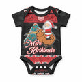 New Zealand Christmas Baby Onesie Funny Santa Riding Kiwi Meri Kirihimete
