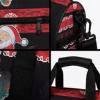 New Zealand Christmas Duffle Bag Funny Santa Riding Kiwi Meri Kirihimete
